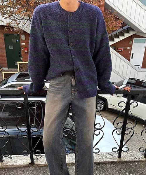ASCLO(エジュクロ)の「ASCLO Alpaca Peter Cardigan(カーディガン/ボレロ・メンズ・パープル/チャコール・FREE)」の14枚目の写真