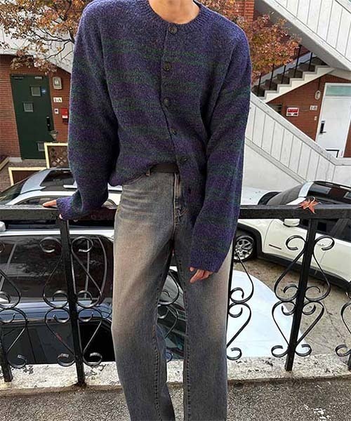 ASCLO(エジュクロ)の「ASCLO Alpaca Peter Cardigan(カーディガン/ボレロ・メンズ・パープル/チャコール・FREE)」の15枚目の写真