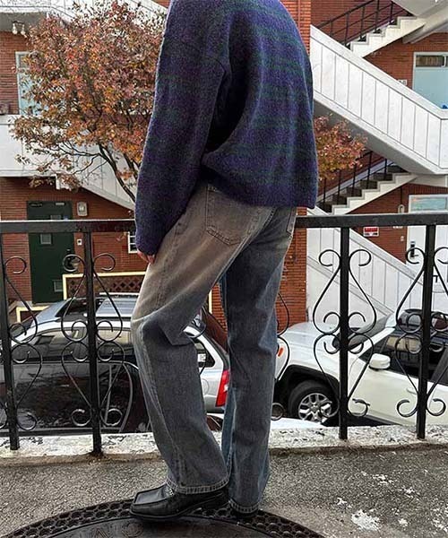 ASCLO(エジュクロ)の「ASCLO Alpaca Peter Cardigan(カーディガン/ボレロ・メンズ・パープル/チャコール・FREE)」の12枚目の写真