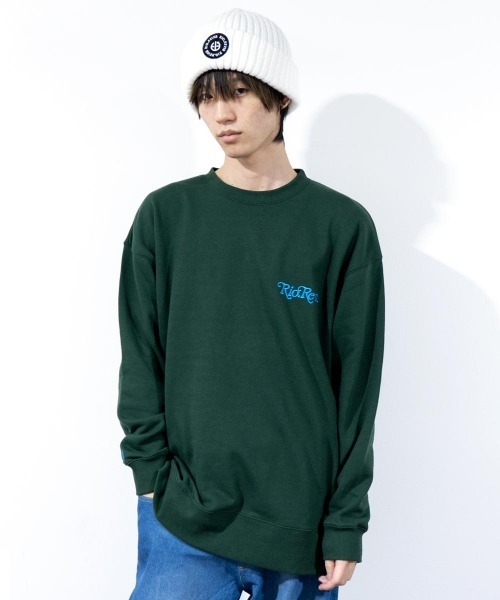 TopIsm（トップイズム）の「RIO.REVIB コラージュロゴ クルーネックスウェット（スウェット・メンズ・オフホワイト/グリーン/ブラック/杢グレー・L/M/XL）」の11枚目の写真