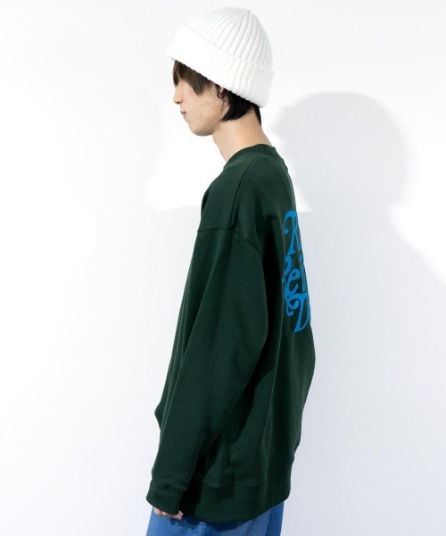 TopIsm（トップイズム）の「RIO.REVIB コラージュロゴ クルーネックスウェット（スウェット・メンズ・オフホワイト/グリーン/ブラック/杢グレー・L/M/XL）」の12枚目の写真