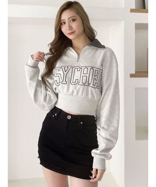 GYDA（ジェイダ）の「PSYCHEDハーフZIP Shortスウェットトップス