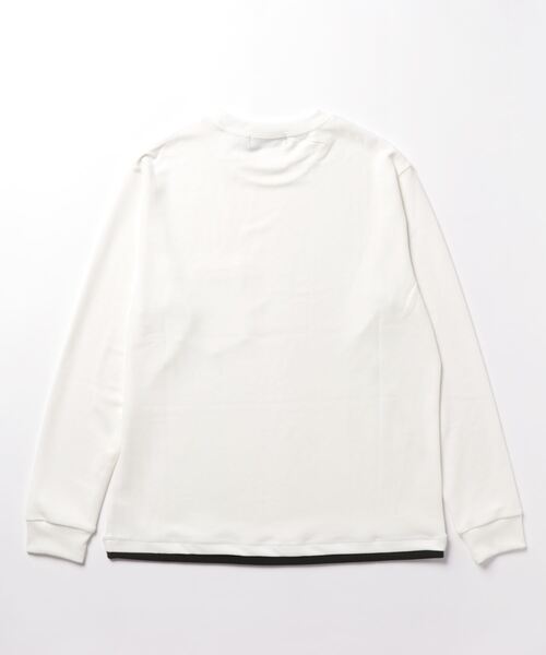 UNION STATION（ユニオンステーション）の「【接触冷感】インレイ梨地長袖Tシャツ（Tシャツ/カットソー・メンズ・ホワイト・LL/L/M）」の2枚目の写真