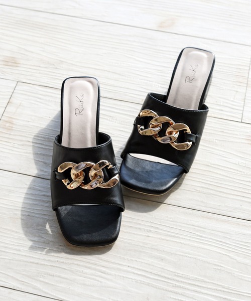 【RiiiKa/リーカ】チェーンミュールサンダル（サンダル）｜RiiiKa（リーカ）