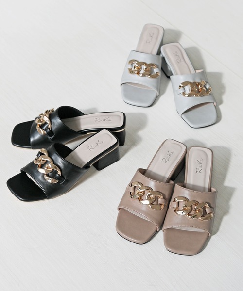 【RiiiKa/リーカ】チェーンミュールサンダル（サンダル）｜RiiiKa（リーカ）