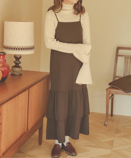 Ambre Neige(アンブルネージュ)の「ラメリブフレアハイネックトップス/【WEB/EC限定商品】(ニット/セーター・レディース・アイボリー/ダークブラウン/ライトグリーン/オレンジ・FREE)」の18枚目の写真