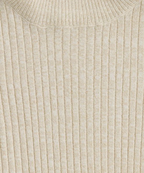 Ambre Neige(アンブルネージュ)の「ラメリブフレアハイネックトップス/【WEB/EC限定商品】(ニット/セーター・レディース・アイボリー/ダークブラウン/ライトグリーン/オレンジ・FREE)」の5枚目の写真