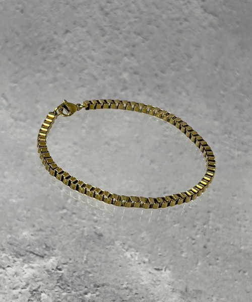 SBG（エスビー）の「SBG ベネチアンチェーンブレスレット（ブレスレット・メンズ・シルバー系その他/ゴールド/ゴールド系その他/ブラック/ブラック系その他/シルバー・19cm）」の6枚目の写真