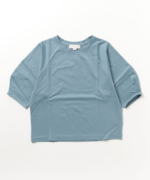 B:MING by BEAMS(ビーミングバイビームス)の「シルケット ワイドスリーブ Tシャツ(Tシャツ/カットソー・レディース・ミント/ブルー系/オレンジ/ピンク/オフホワイト/ホワイト×ブラック/ホワイト×ブルー/ブラック/その他2/その他4・FREE)」の6枚目の写真