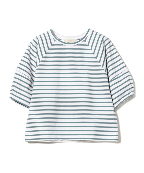 B:MING by BEAMS(ビーミングバイビームス)の「シルケット ワイドスリーブ Tシャツ(Tシャツ/カットソー・レディース・ミント/ブルー系/オレンジ/ピンク/オフホワイト/ホワイト×ブラック/ホワイト×ブルー/ブラック/その他2/その他4・FREE)」の3枚目の写真