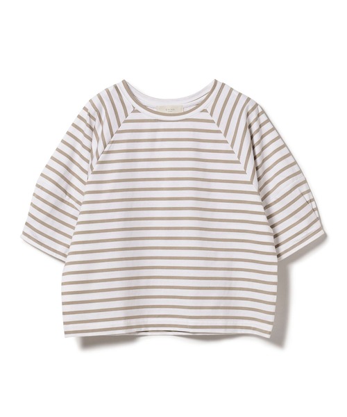 B:MING by BEAMS(ビーミングバイビームス)の「シルケット ワイドスリーブ Tシャツ(Tシャツ/カットソー・レディース・ミント/ブルー系/オレンジ/ピンク/オフホワイト/ホワイト×ブラック/ホワイト×ブルー/ブラック/その他2/その他4・FREE)」の9枚目の写真