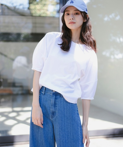 セール】【5色展開】シルケット ワイドスリーブ Tシャツ（T