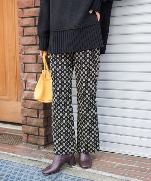 FREAK'S STORE（フリークスストア）の「フラワーストレッチパンツ（その他パンツ・レディース・ナチュラル/チャコール/ブラウン・ﾌﾘ-）」の8枚目の写真