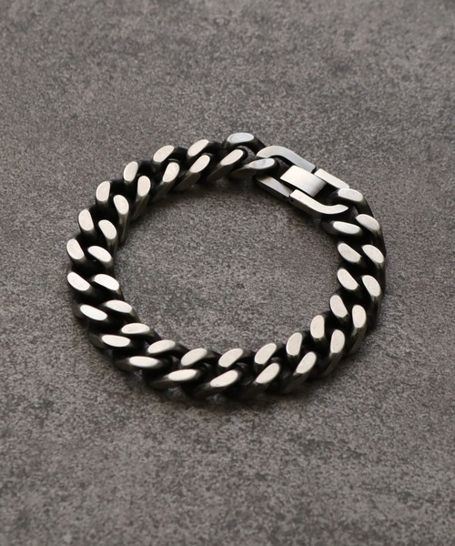 welise（ウェライズ）の「【welise/ウェライズ】ボリュームロッキングチェーンブレスレット（ブレスレット・メンズ・アンティークシルバー/シルバー・FREE）」の4枚目の写真