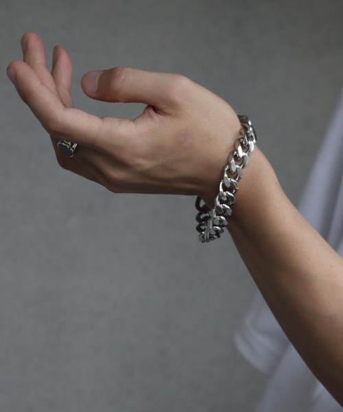 welise（ウェライズ）の「【welise/ウェライズ】ボリュームロッキングチェーンブレスレット（ブレスレット・メンズ・アンティークシルバー/シルバー・FREE）」の17枚目の写真