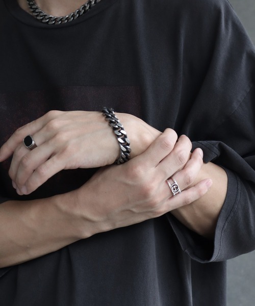 welise（ウェライズ）の「【welise/ウェライズ】ボリュームロッキングチェーンブレスレット（ブレスレット・メンズ・アンティークシルバー/シルバー・FREE）」の14枚目の写真