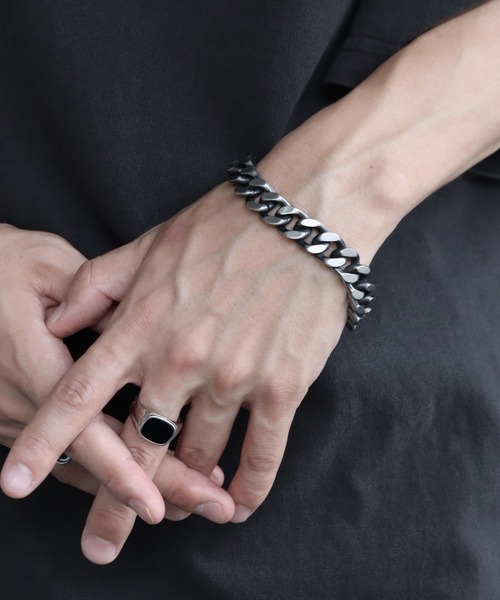 welise（ウェライズ）の「【welise/ウェライズ】ボリュームロッキングチェーンブレスレット（ブレスレット・メンズ・アンティークシルバー/シルバー・FREE）」の12枚目の写真