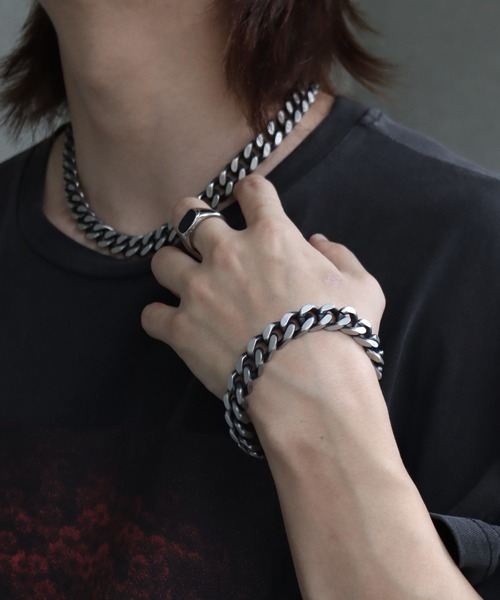 welise（ウェライズ）の「【welise/ウェライズ】ボリュームロッキングチェーンブレスレット（ブレスレット・メンズ・アンティークシルバー/シルバー・FREE）」の15枚目の写真