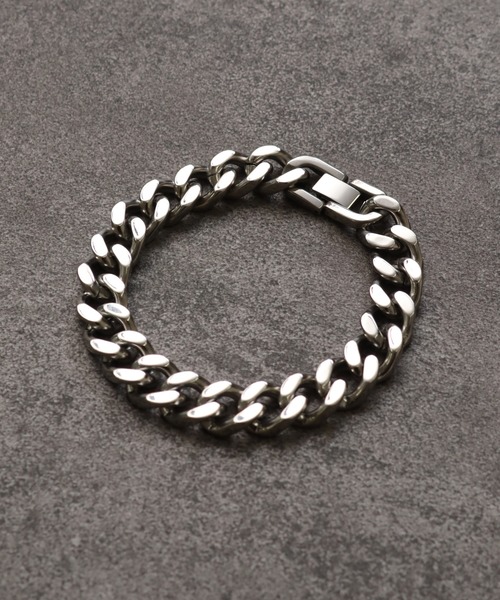 welise（ウェライズ）の「【welise/ウェライズ】ボリュームロッキングチェーンブレスレット（ブレスレット・メンズ・アンティークシルバー/シルバー・FREE）」の5枚目の写真
