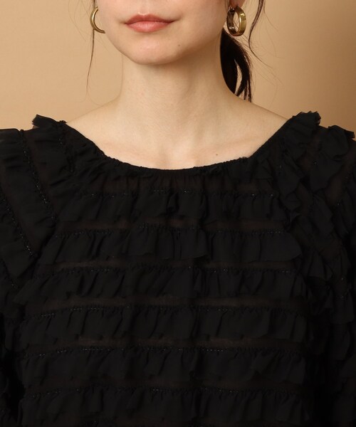 PROVOKE (プロヴォーク)の「◆Provoke(プロヴォ-ク) フリルブラウス(シャツ/ブラウス・レディース・ブラック/ベージュ・00)」の11枚目の写真