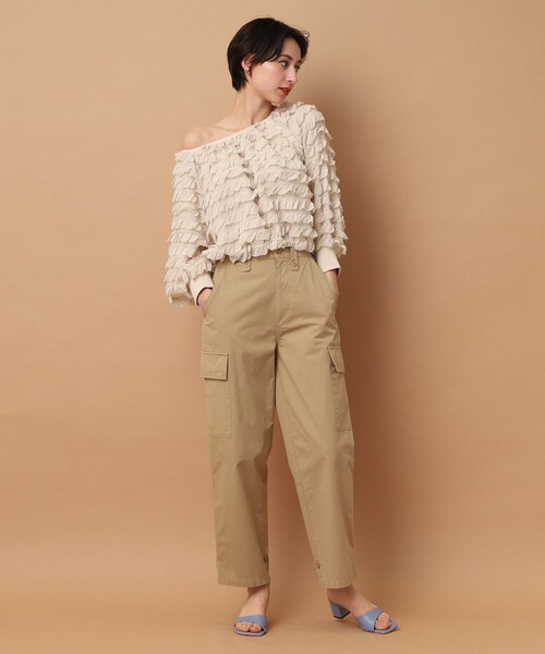 PROVOKE (プロヴォーク)の「◆Provoke(プロヴォ-ク) フリルブラウス(シャツ/ブラウス・レディース・ブラック/ベージュ・00)」の19枚目の写真