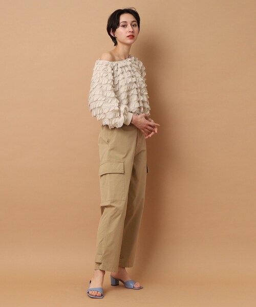 PROVOKE (プロヴォーク)の「◆Provoke(プロヴォ-ク) フリルブラウス(シャツ/ブラウス・レディース・ブラック/ベージュ・00)」の20枚目の写真