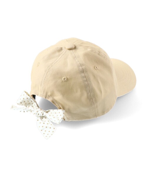 BRANSHES（ブランシェス）の「バックリボンキャップ（キャップ・キッズ・ブラック/ベージュ/ブルー・L/M/S）」の2枚目の写真