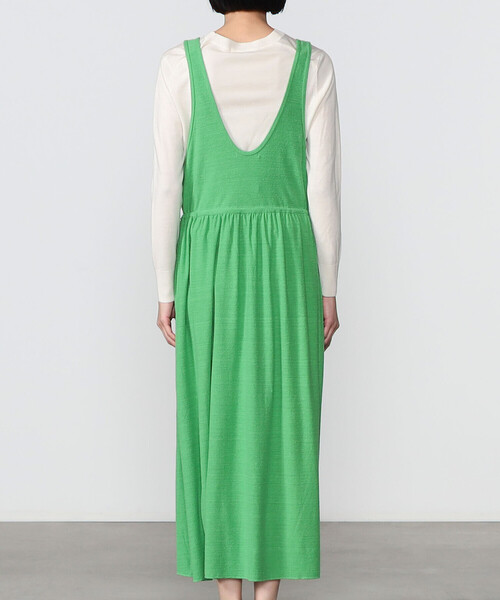 UNFIL(アンフィル)の「unfil | ローシルクジャージー ギャザーワンピース WOMEN(ワンピース・レディース・グリーン/ブラック/ベージュ・0)」の13枚目の写真