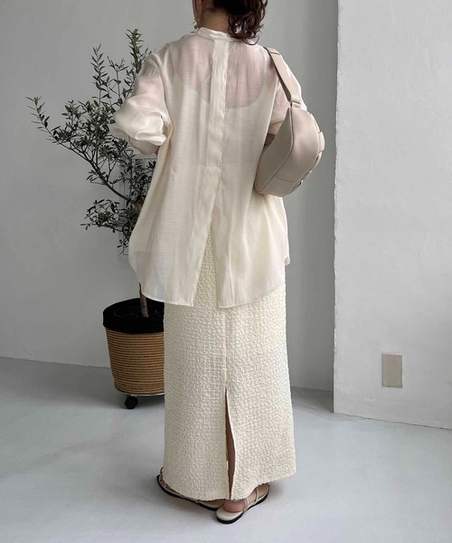 CAPRICIEUX LE'MAGE（カプリシューレマージュ）の「ぽこぽこタイトスカート（スカート・レディース・アイボリー/ブラック/ベージュ・FREE）」の10枚目の写真