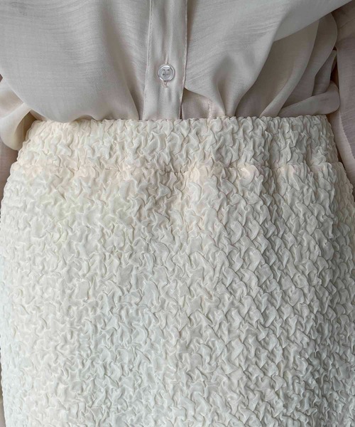 CAPRICIEUX LE'MAGE（カプリシューレマージュ）の「ぽこぽこタイトスカート（スカート・レディース・アイボリー/ブラック/ベージュ・FREE）」の22枚目の写真