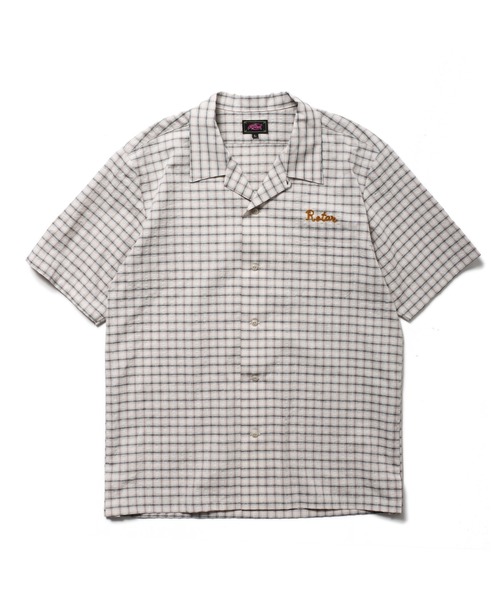ROTAR(ローター)の「Cotton Linen Soccer Check Shirt(シャツ/ブラウス・メンズ・レッド系その他/ブラック/グリーン・LARGE/X-LARGE/MEDIUM)」の3枚目の写真