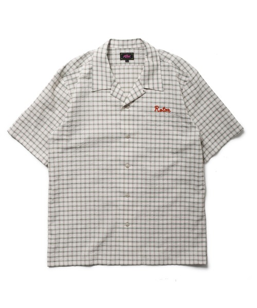 ROTAR(ローター)の「Cotton Linen Soccer Check Shirt(シャツ/ブラウス・メンズ・レッド系その他/ブラック/グリーン・LARGE/X-LARGE/MEDIUM)」の5枚目の写真