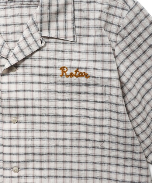 ROTAR(ローター)の「Cotton Linen Soccer Check Shirt(シャツ/ブラウス・メンズ・レッド系その他/ブラック/グリーン・LARGE/X-LARGE/MEDIUM)」の8枚目の写真