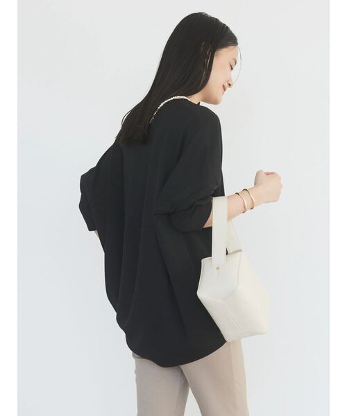 AMERICAN HOLIC（アメリカンホリック）の「ポンチコクーンプルオーバー（Tシャツ/カットソー・レディース・ブラック/サックスブルー/オレンジ/ブラウン/オフホワイト・M/L）」の11枚目の写真