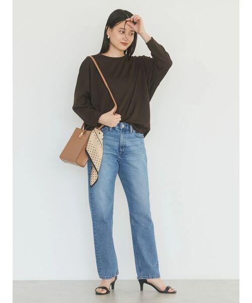 AMERICAN HOLIC（アメリカンホリック）の「ポンチコクーンプルオーバー（Tシャツ/カットソー・レディース・ブラック/サックスブルー/オレンジ/ブラウン/オフホワイト・M/L）」の7枚目の写真