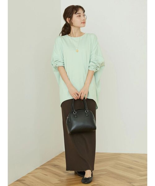 AMERICAN HOLIC（アメリカンホリック）の「ポンチコクーンプルオーバー（Tシャツ/カットソー・レディース・ブラック/サックスブルー/オレンジ/ブラウン/オフホワイト・M/L）」の8枚目の写真