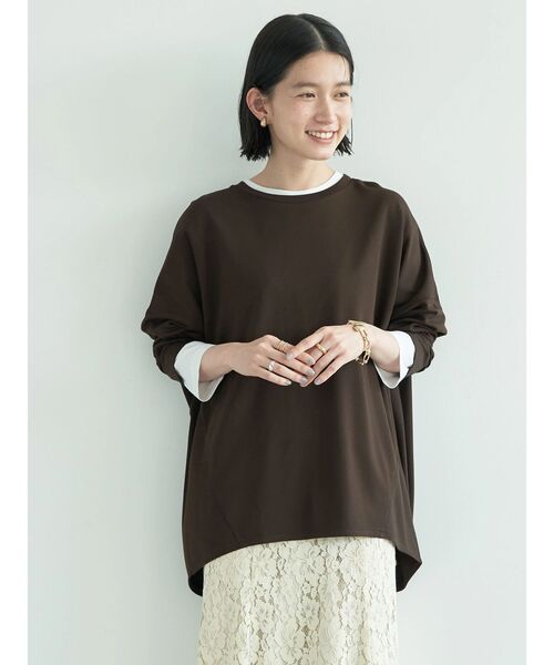 AMERICAN HOLIC（アメリカンホリック）の「ポンチコクーンプルオーバー（Tシャツ/カットソー・レディース・ブラック/サックスブルー/オレンジ/ブラウン/オフホワイト・M/L）」の13枚目の写真