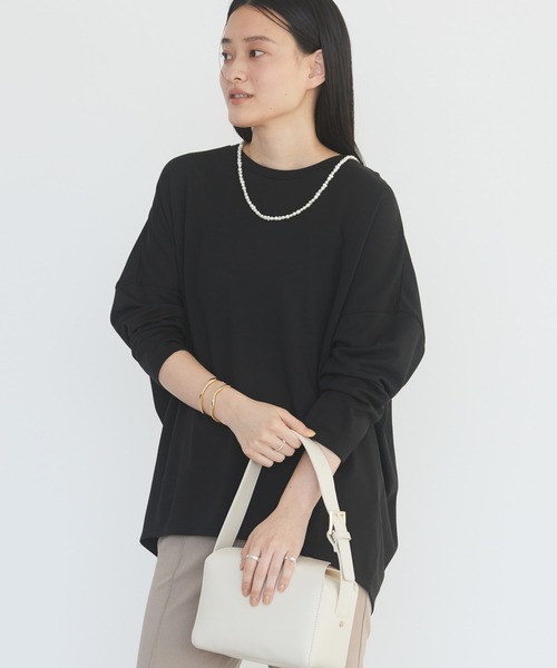 AMERICAN HOLIC（アメリカンホリック）の「ポンチコクーンプルオーバー（Tシャツ/カットソー・レディース・ブラック/サックスブルー/オレンジ/ブラウン/オフホワイト・M/L）」の3枚目の写真