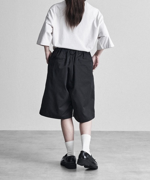 グランドホールセール RUUBON】2tack wide half pants / ツータックワイドハーフパンツ パンツ
