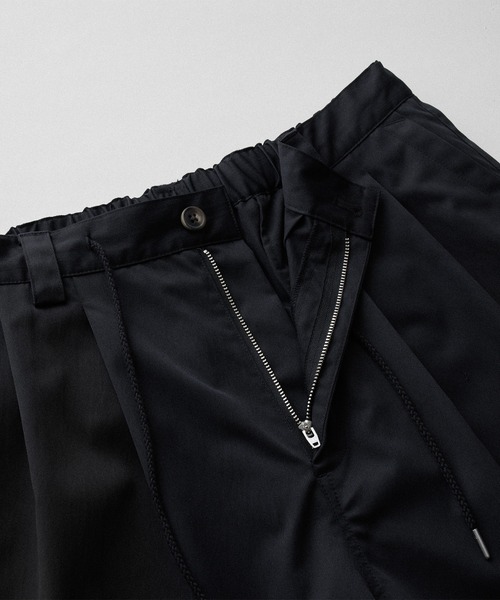 RUUBON（ルーボン）の「【RUUBON】2tack wide half pants / ツータックワイドハーフパンツ（その他パンツ・メンズ・ナチュラル/ブラック・S/M/L）」の5枚目の写真