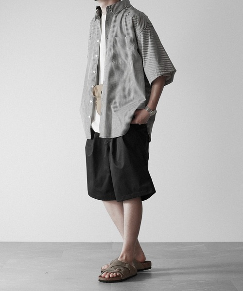 RUUBON（ルーボン）の「【RUUBON】2tack wide half pants / ツータックワイドハーフパンツ（その他パンツ・メンズ・ナチュラル/ブラック・S/M/L）」の18枚目の写真