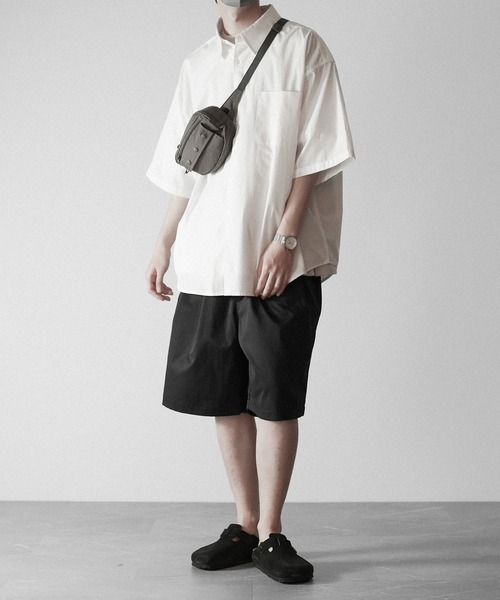 RUUBON】2tack wide half pants / ツータックワイドハーフパンツ