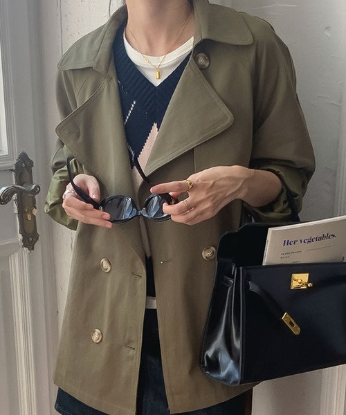 Doula Doula(ドゥーラドゥーラ)の「ミドル丈トレンチコート(トレンチコート・レディース・ベージュ/カーキ・FREE)」の1枚目の写真