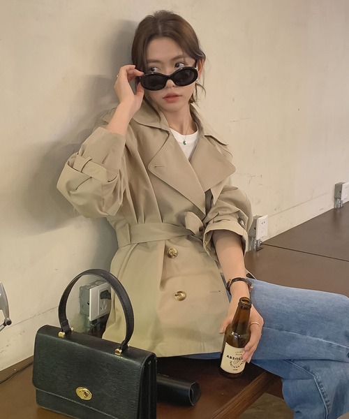 Doula Doula(ドゥーラドゥーラ)の「ミドル丈トレンチコート(トレンチコート・レディース・ベージュ/カーキ・FREE)」の3枚目の写真