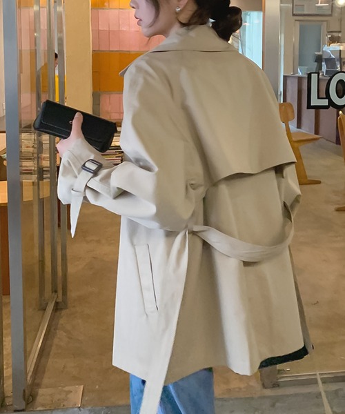 Doula Doula(ドゥーラドゥーラ)の「ミドル丈トレンチコート(トレンチコート・レディース・ベージュ/カーキ・FREE)」の20枚目の写真