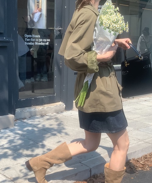 Doula Doula(ドゥーラドゥーラ)の「ミドル丈トレンチコート(トレンチコート・レディース・ベージュ/カーキ・FREE)」の5枚目の写真