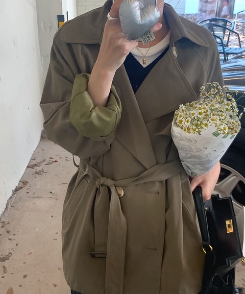 Doula Doula(ドゥーラドゥーラ)の「ミドル丈トレンチコート(トレンチコート・レディース・ベージュ/カーキ・FREE)」の10枚目の写真