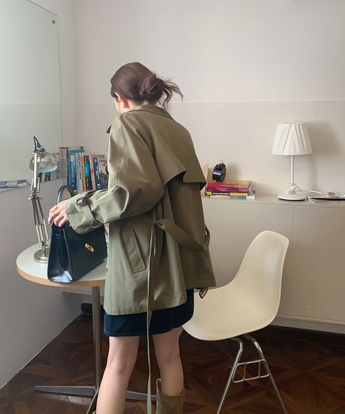 Doula Doula(ドゥーラドゥーラ)の「ミドル丈トレンチコート(トレンチコート・レディース・ベージュ/カーキ・FREE)」の22枚目の写真