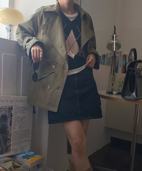 Doula Doula(ドゥーラドゥーラ)の「ミドル丈トレンチコート(トレンチコート・レディース・ベージュ/カーキ・FREE)」の11枚目の写真