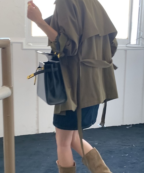 Doula Doula(ドゥーラドゥーラ)の「ミドル丈トレンチコート(トレンチコート・レディース・ベージュ/カーキ・FREE)」の6枚目の写真